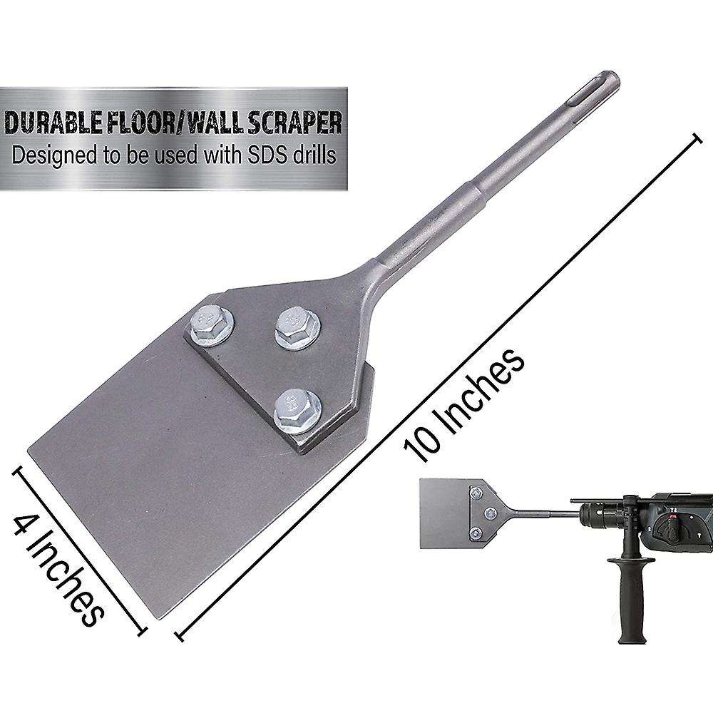 4 Inch Wide Tile Flakes and Adhesive Removal Blades for Sds-plus