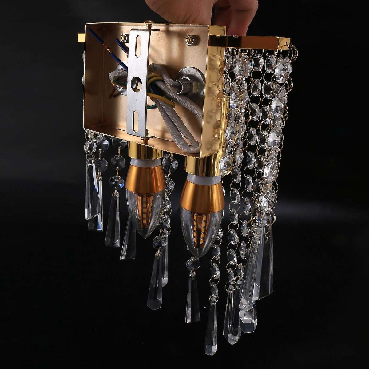 5w Modern Crystal Wall Light E14 Bedside Lamp Ac220v -gold