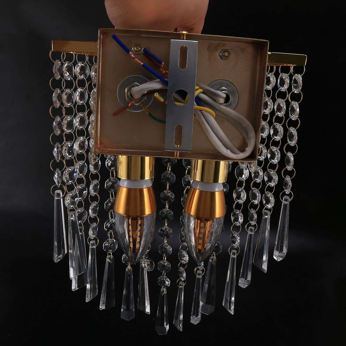 5w Modern Crystal Wall Light E14 Bedside Lamp Ac220v -gold