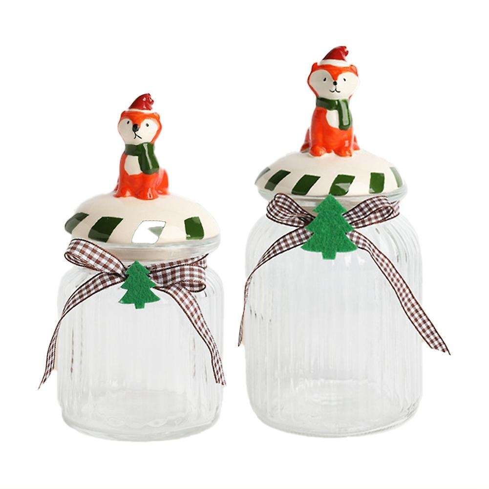 Christmas Sealed Jar Kitchen Food Dried Fruit Food Storage Bottle B