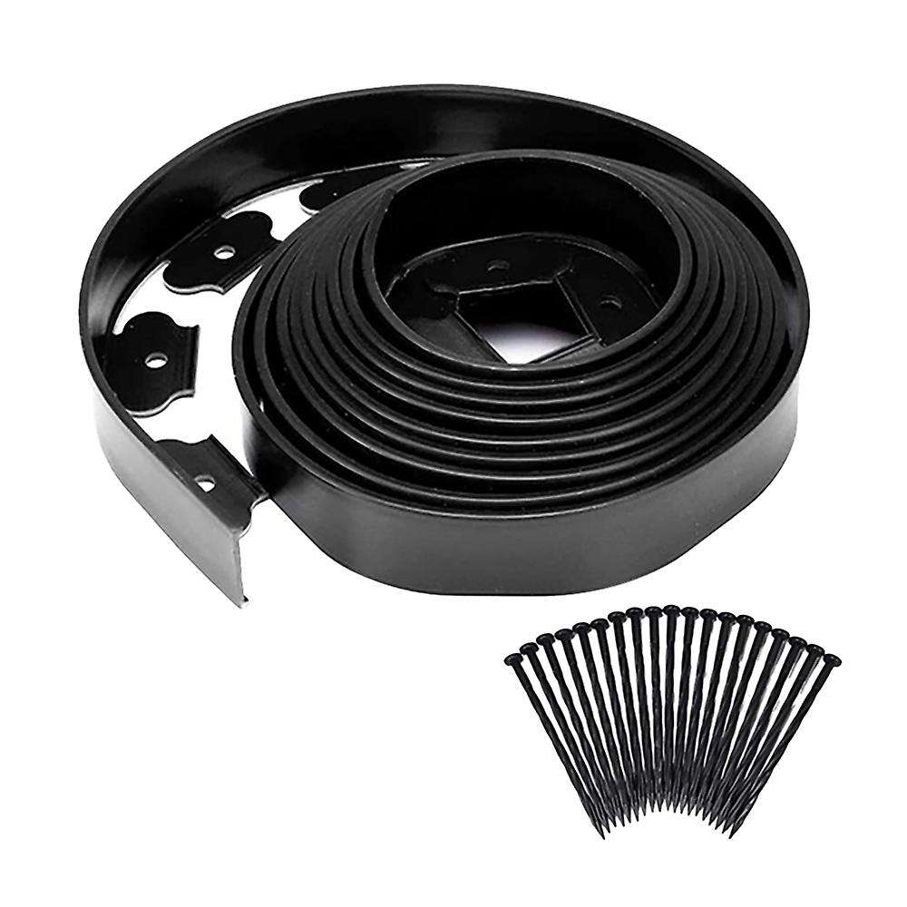 5m/16.4ft Lawn Grass Plastic Edging Border Greening Belt Stakes