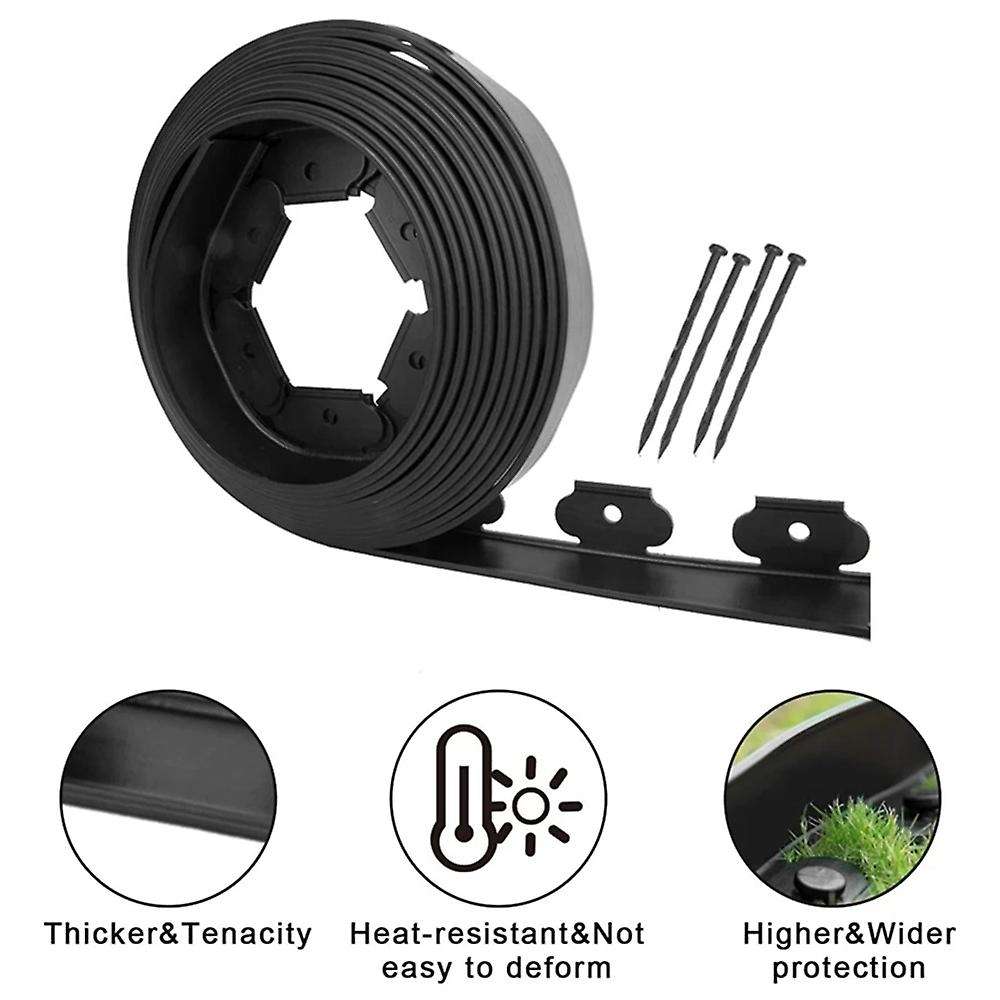 5m/16.4ft Lawn Grass Plastic Edging Border Greening Belt Stakes