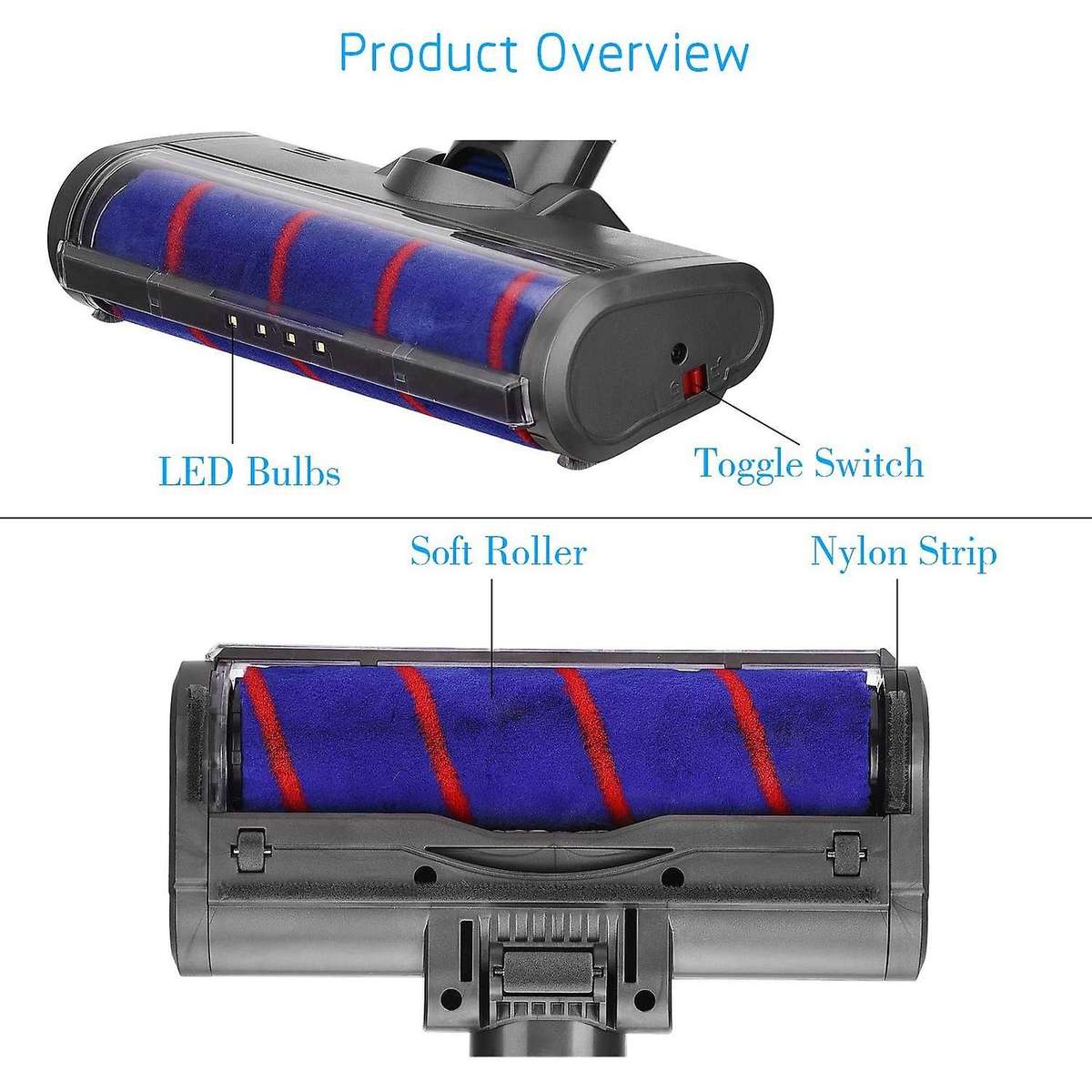 For Fluffy Floor Head Roller Brush for Dysons V6/dc6 Vacuum Cleaners A