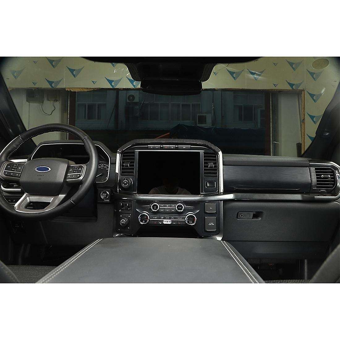 Central Control Gps Navigation Panel Trim Cover, Abs Carbon Fiber