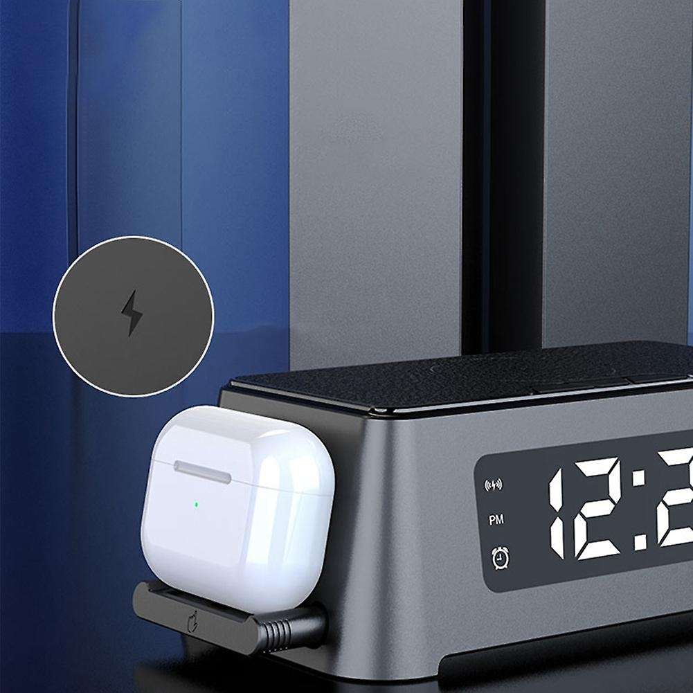 15w Qi Alarm Clock Wireless Charger Pad for Apple Watch 6 5 4