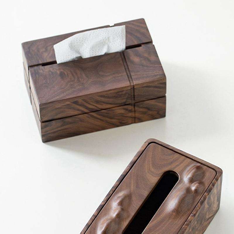 Black Walnut Paper Box,solid Wood Tissue Box,wooden Storage Box 1