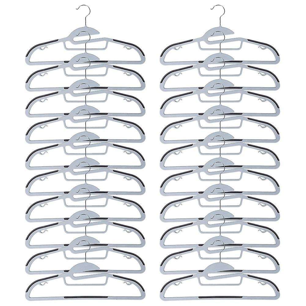 20pcs High-quality Plastic Suit Hanger Multifunctional Hanger