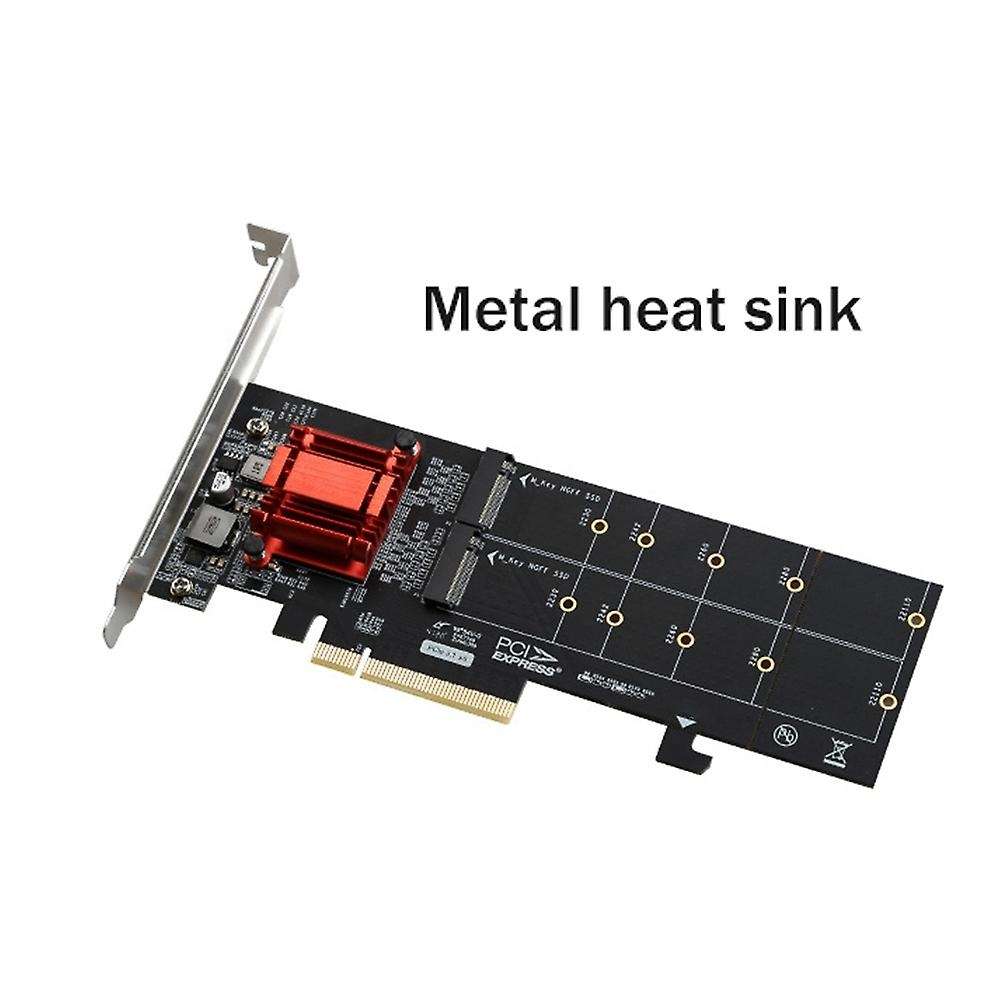 Dual M.2 Ngff Ssd+ Dual Sataiii to Pci Express 4x Converter Adapter