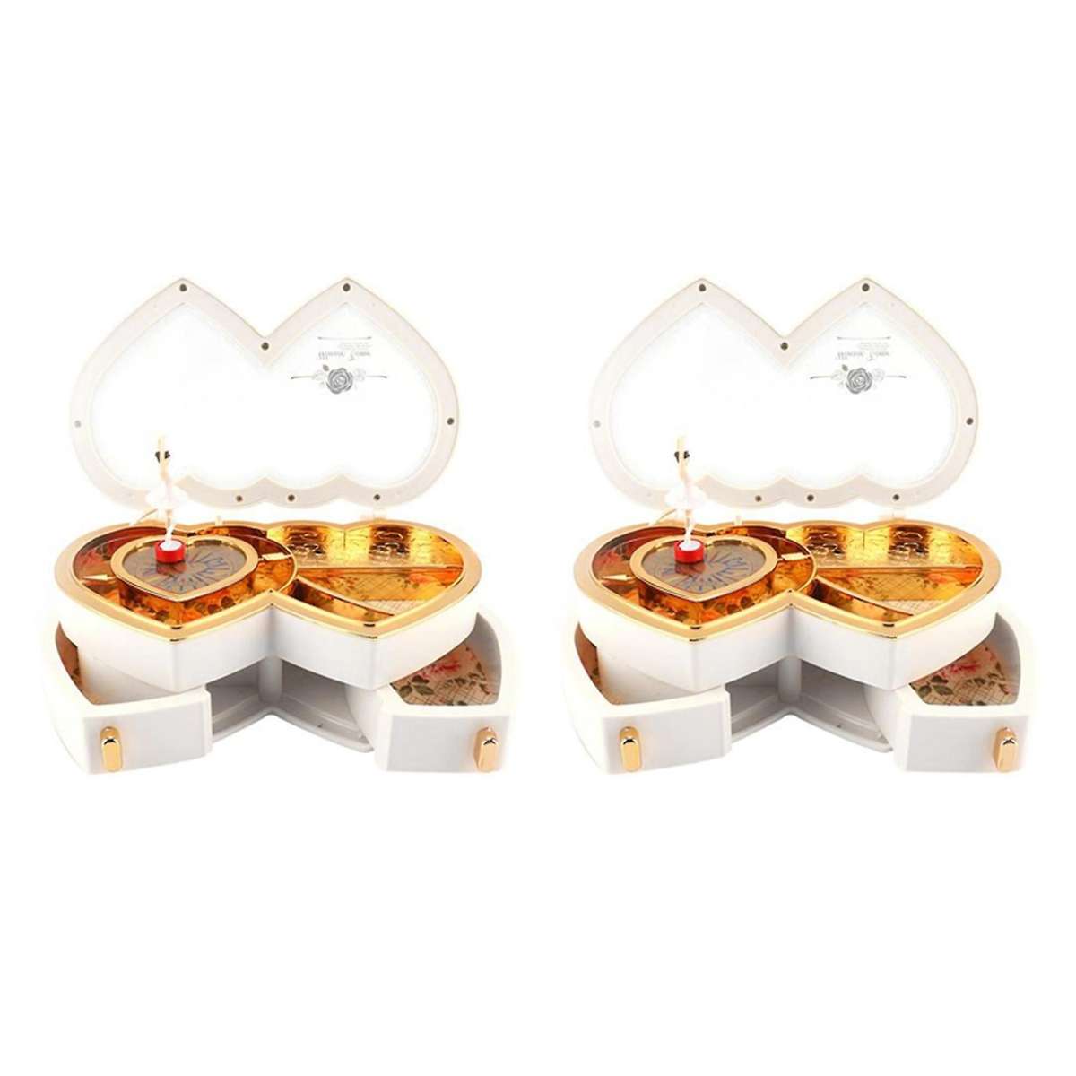 Ballerina Musical Jewelry Box Storage Case for Children Gifts White