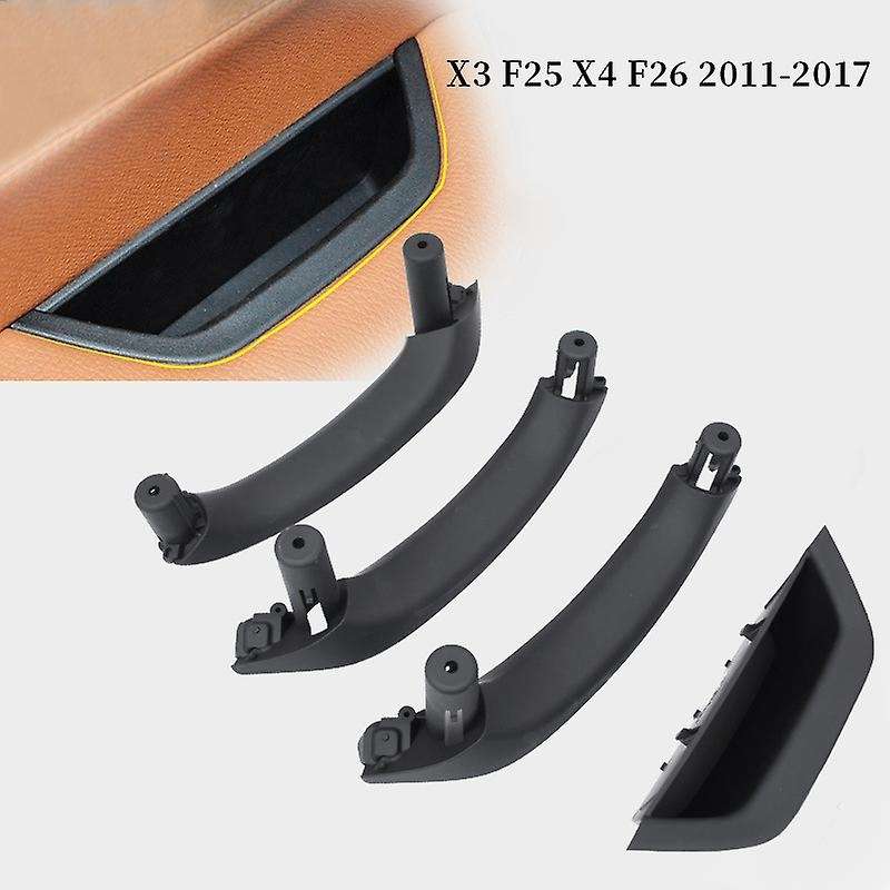 4pcs/set Car Inner Door Handle Pull Trim Bowl For-bmw Black