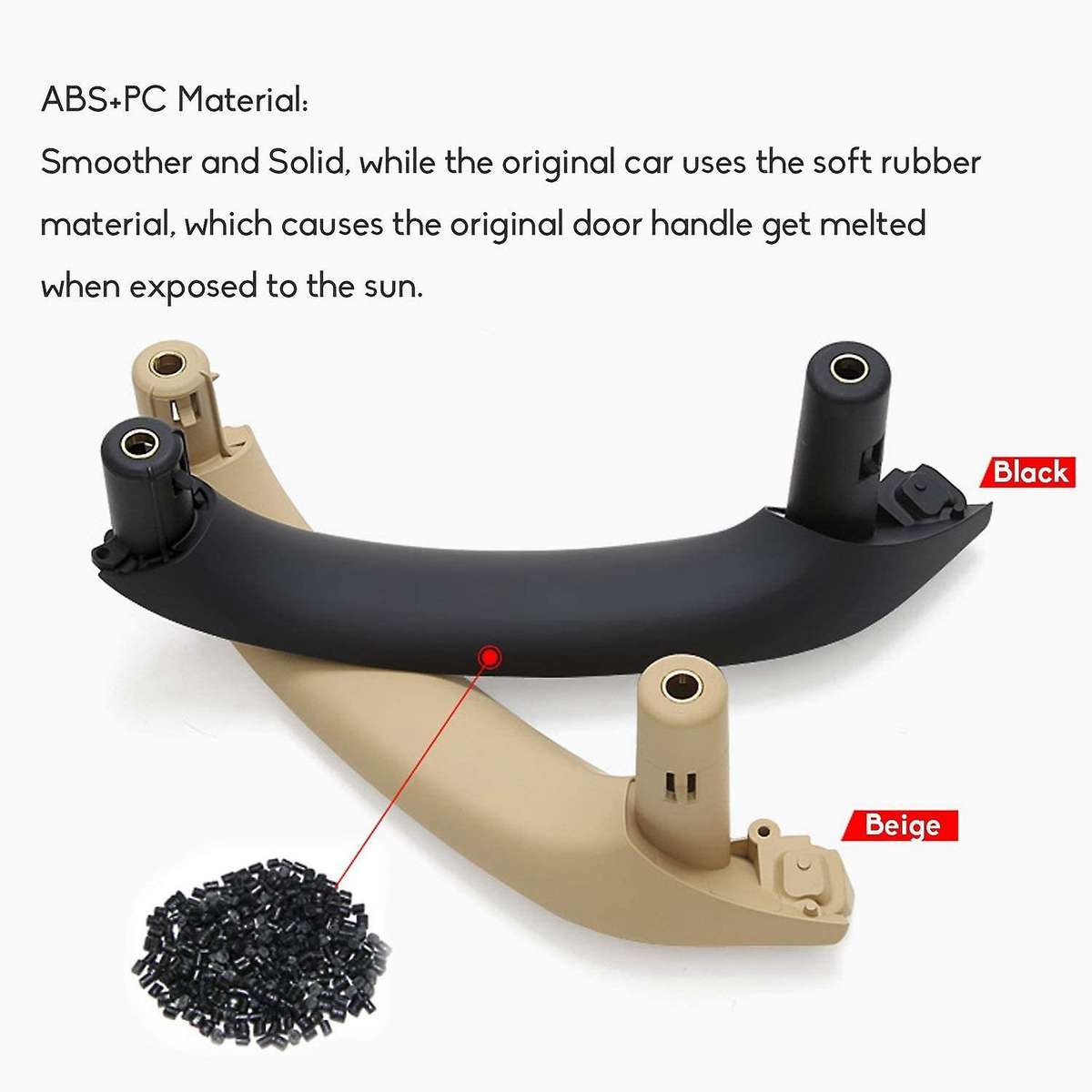 4pcs/set Car Inner Door Handle Pull Trim Bowl For-bmw Black