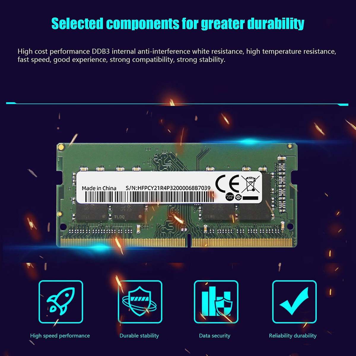 8gb Ddr4 Laptop Ram Memory Sodimm 2400mhz 260pin 1.2v for Intel Amd