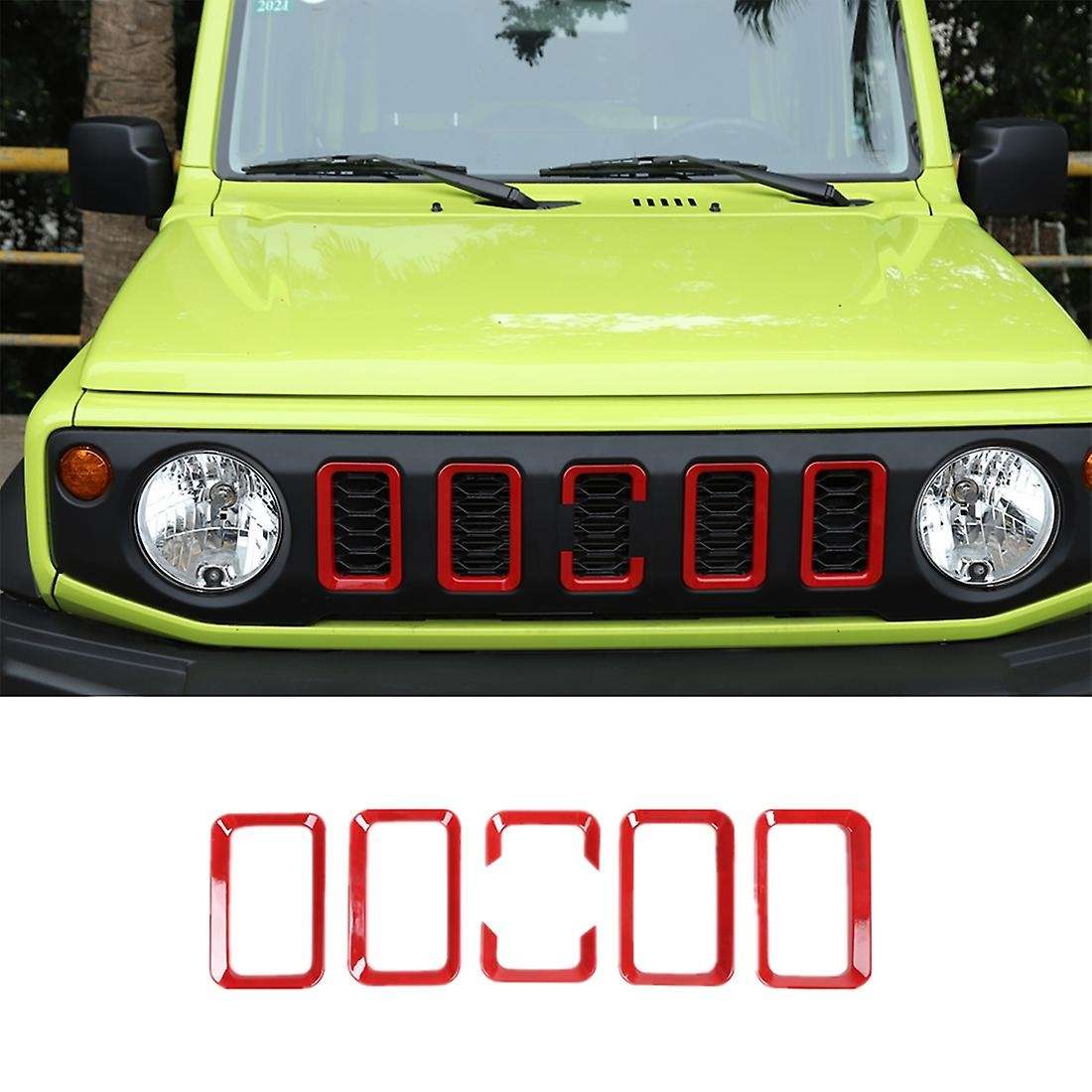 Car Front Grill Grille Cover for Suzuki Jimny 2019 2020 2021,red 6pcs
