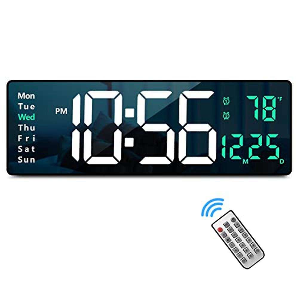Digital Wall Clock Large Display, Large Wall Clocks,green