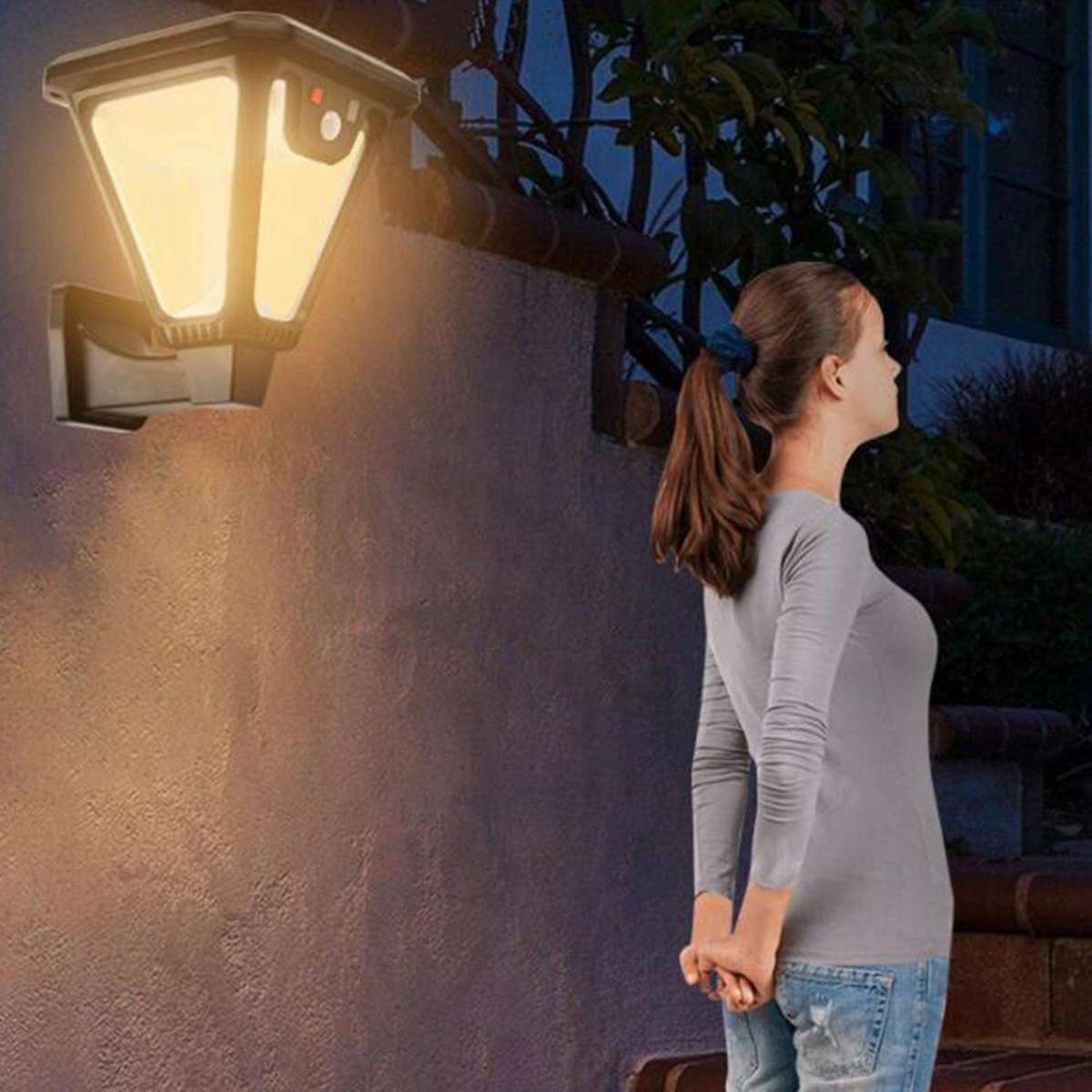 2 In 1 Solar Light 100 Leds Solar Motion Sensor Light