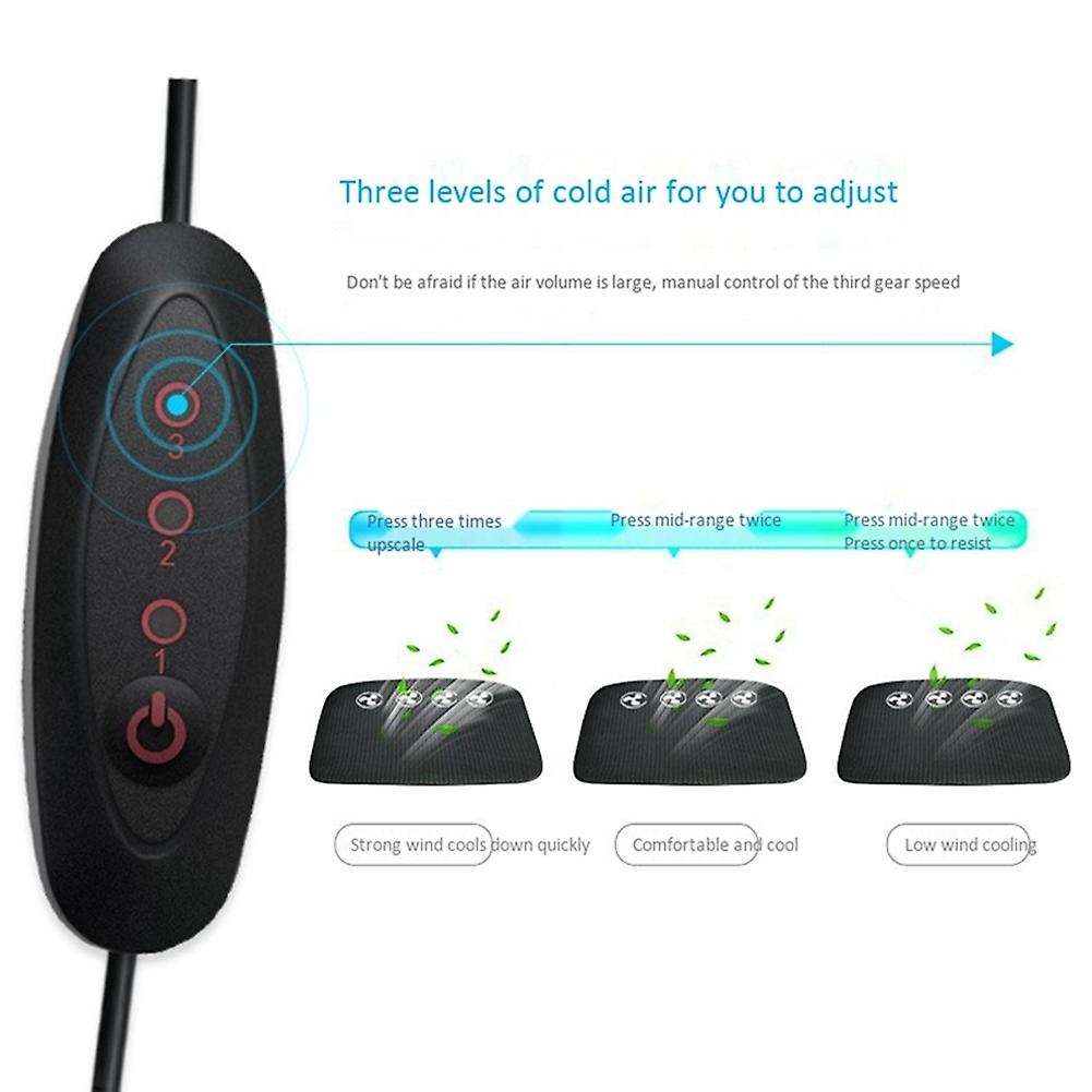 Universal Car Usb Cooling Seat Cover,4 Built-in 3d Fan for Car Home
