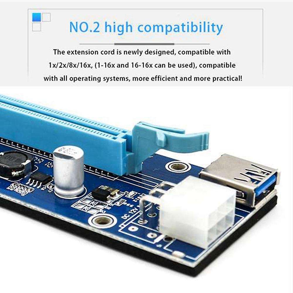 6 Pack 1x to 16x Sata to 6pin Molex Usb3.0 Cable for Bitcoin Miner