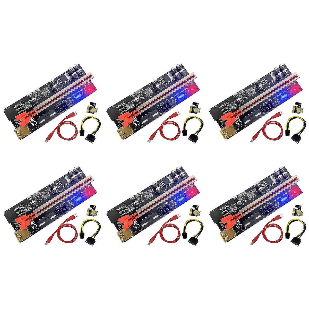 6pcs Ver009 Plus Sata Card Adapter with Led Light Usb 3.0 Cable