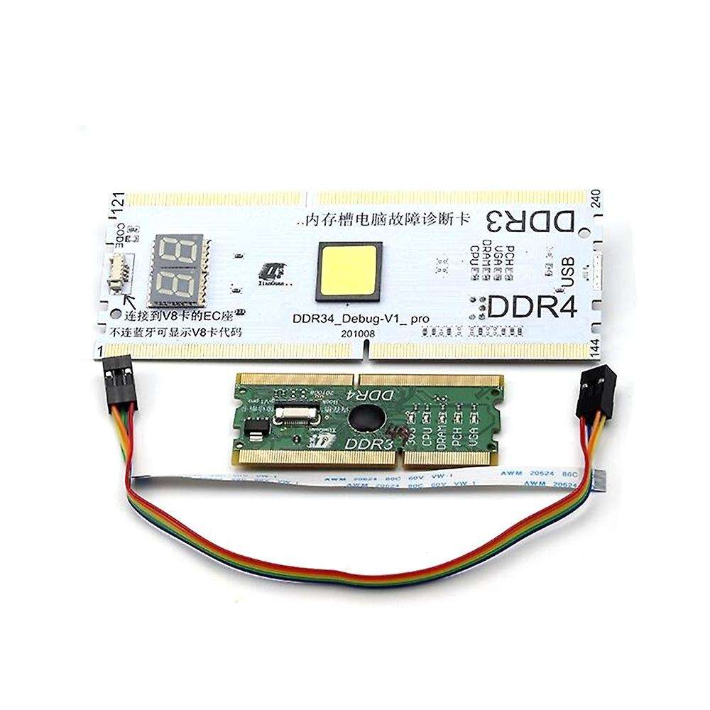 Laptop Ddr3/ddr4 Diagnostic Analyzer Test Card with Led Tester Card