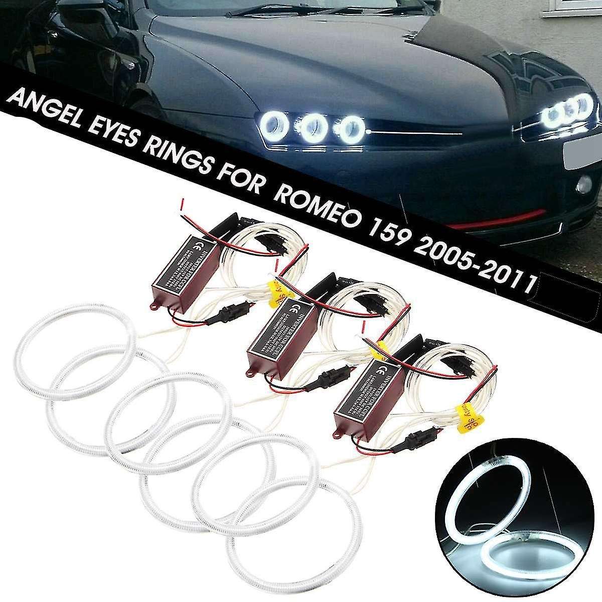 6x Front Headlight Angel Eyes Ccfl Halo Ring for Alfa Romeo 159 05-11