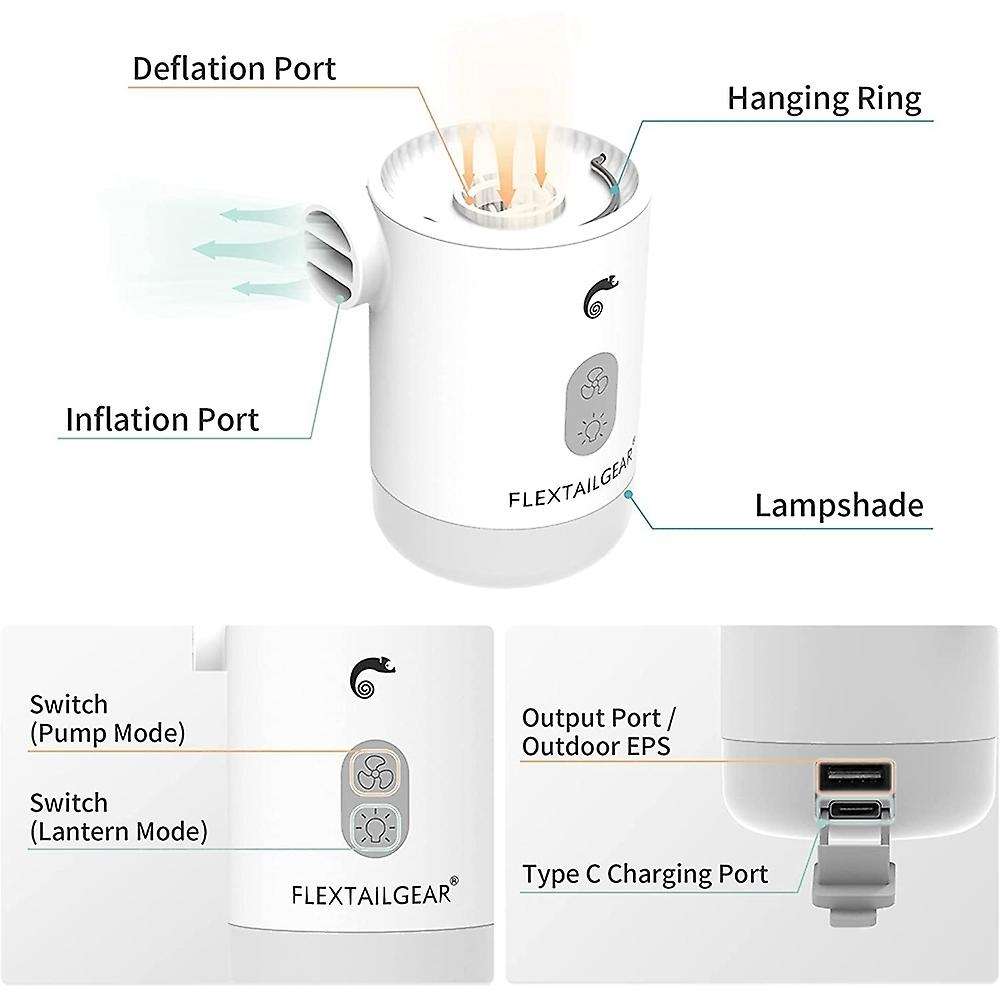 Flextailgear Portable Air Pump Mp2 Pro Wireless Electric Air,white