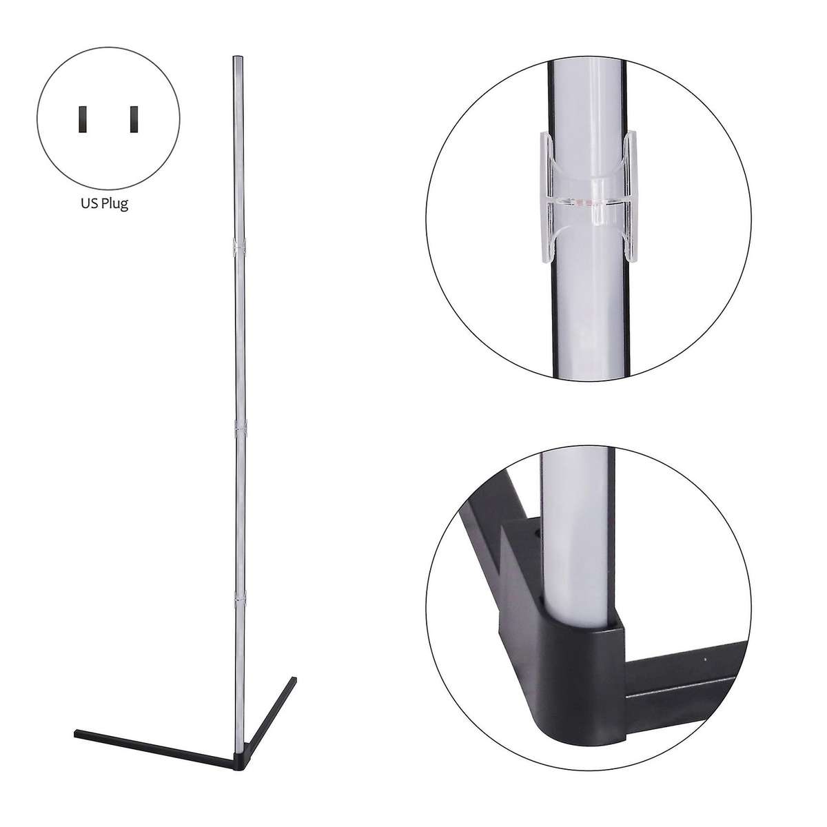 Home Led Floor Lamp,rgb Mood Color Lighting Corner Lamp Us Plug