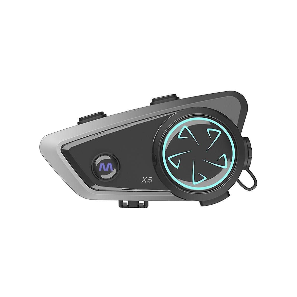 Bluetooth Motorcycle Intercom Headset for 6 Rider Headset Hard Mic