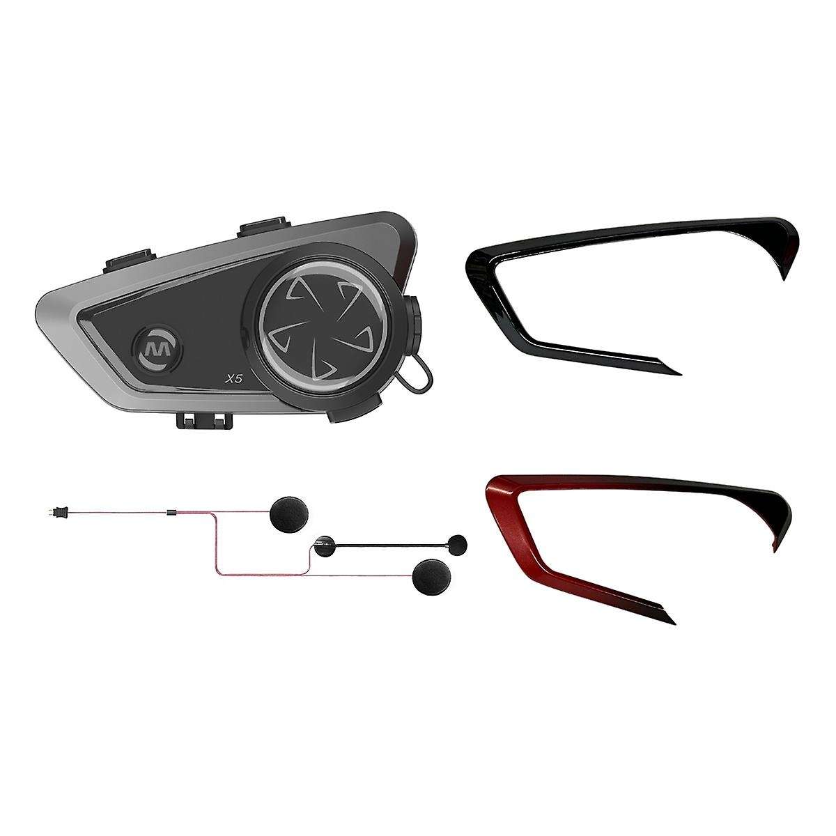 Bluetooth Motorcycle Intercom Headset for 6 Rider Headset Hard Mic