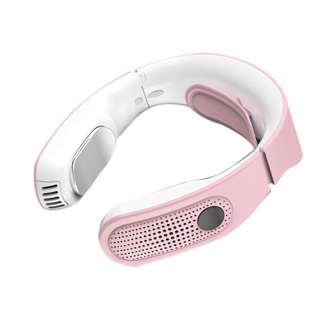 Portable Air Conditioner Neck Fan, Wearable, for Travel, Office Pink