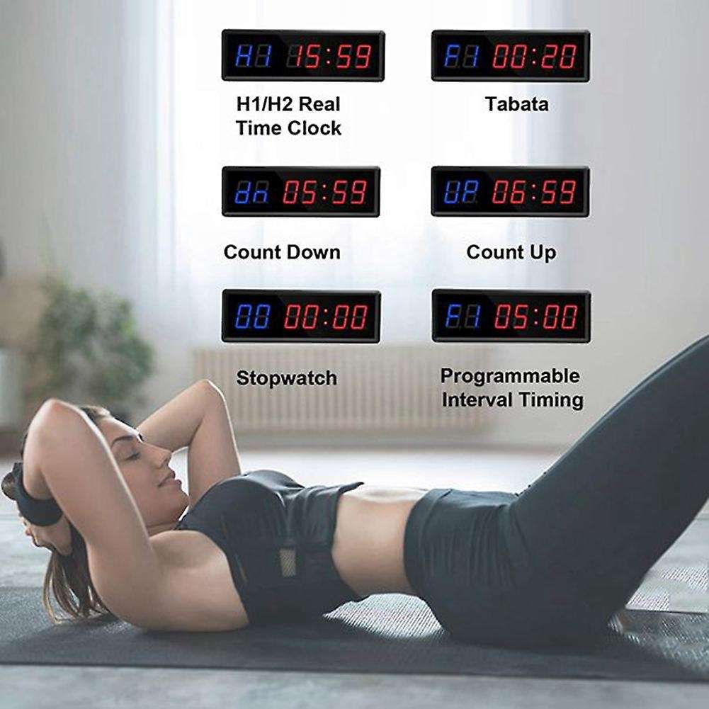 Gym Timer,led Interval Timer,digits Down/up Clock Stopwatch for Home