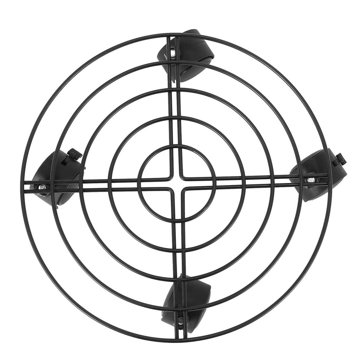 Metal Plant Flower Pot Stand Trolley On Wheels Home Tools (4-pack)