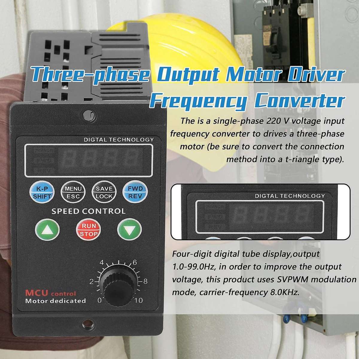 Single-phase Input 3-phase Output Motor Driver Frequency Converter