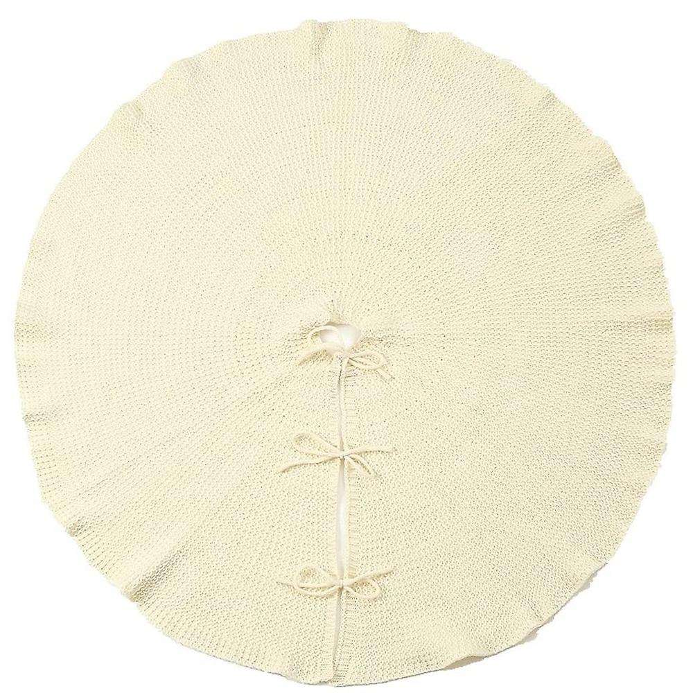 Christmas Tree Skirt,ruffled Tree Skirt 48 Inches Knit Decoration