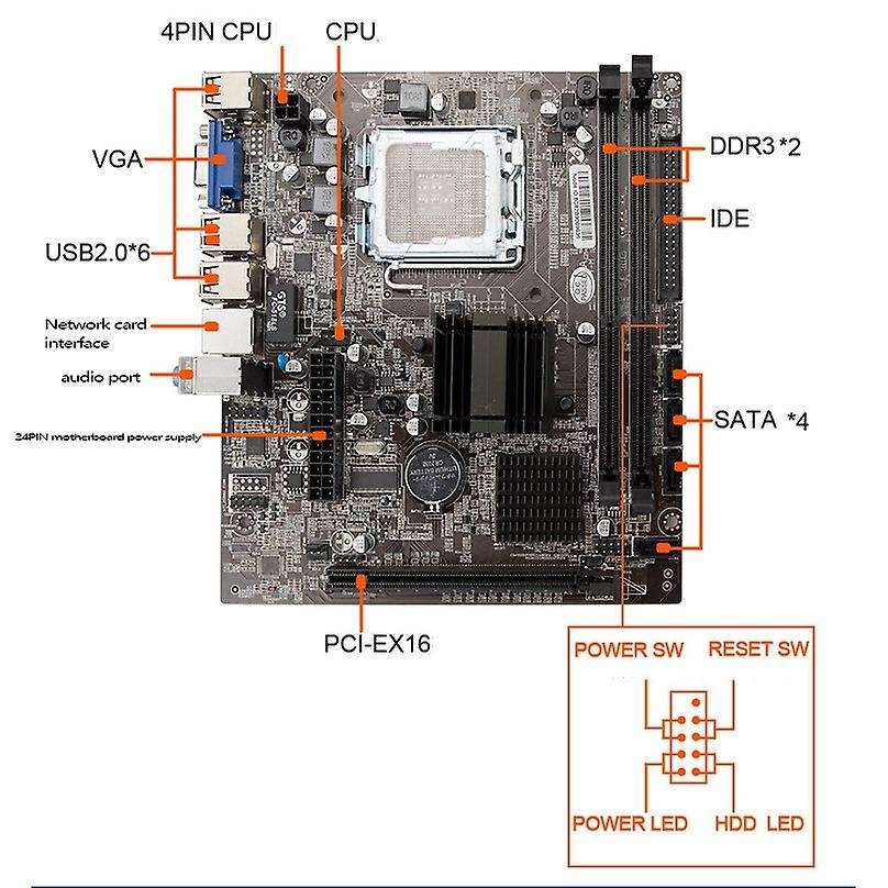 G41 Computer Motherboard Lga775-pin Home Office Desktop Motherboard