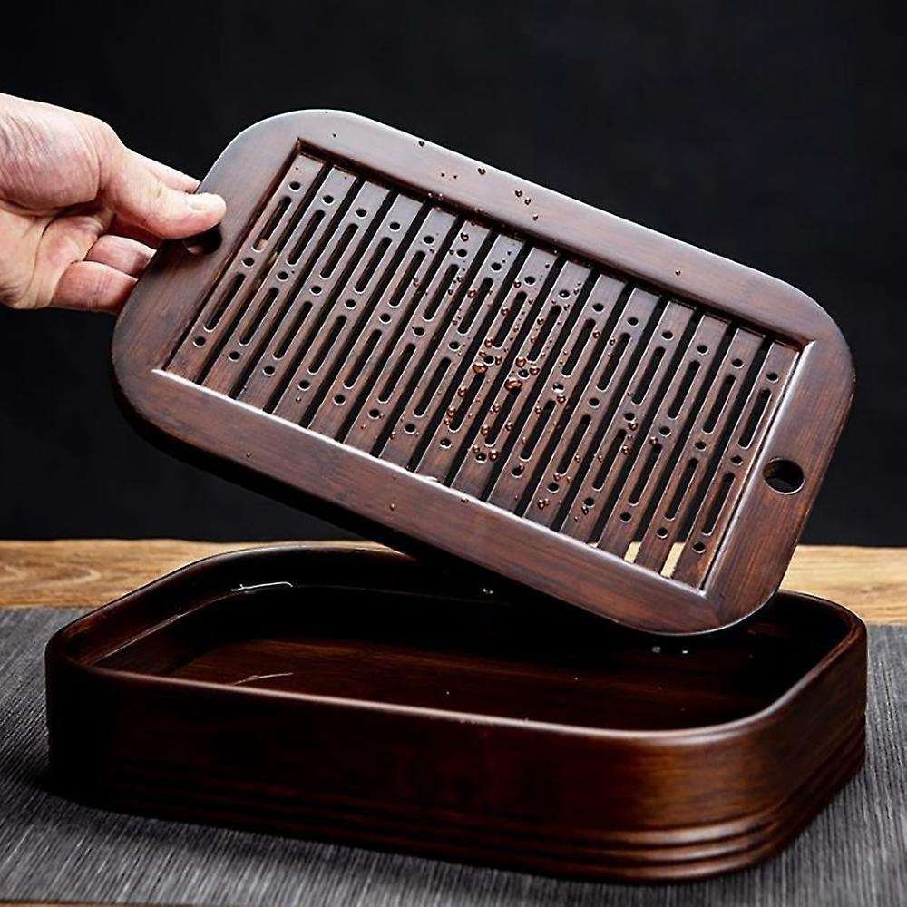 Natural Bamboo Tea Tray Drainage Kung Fu Tea Set Chinese Tea Board B