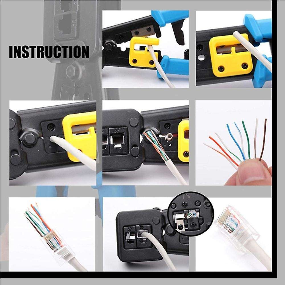 Network Tool Crimping Cutter Wire Stripper Wire Tacker Cable Tester