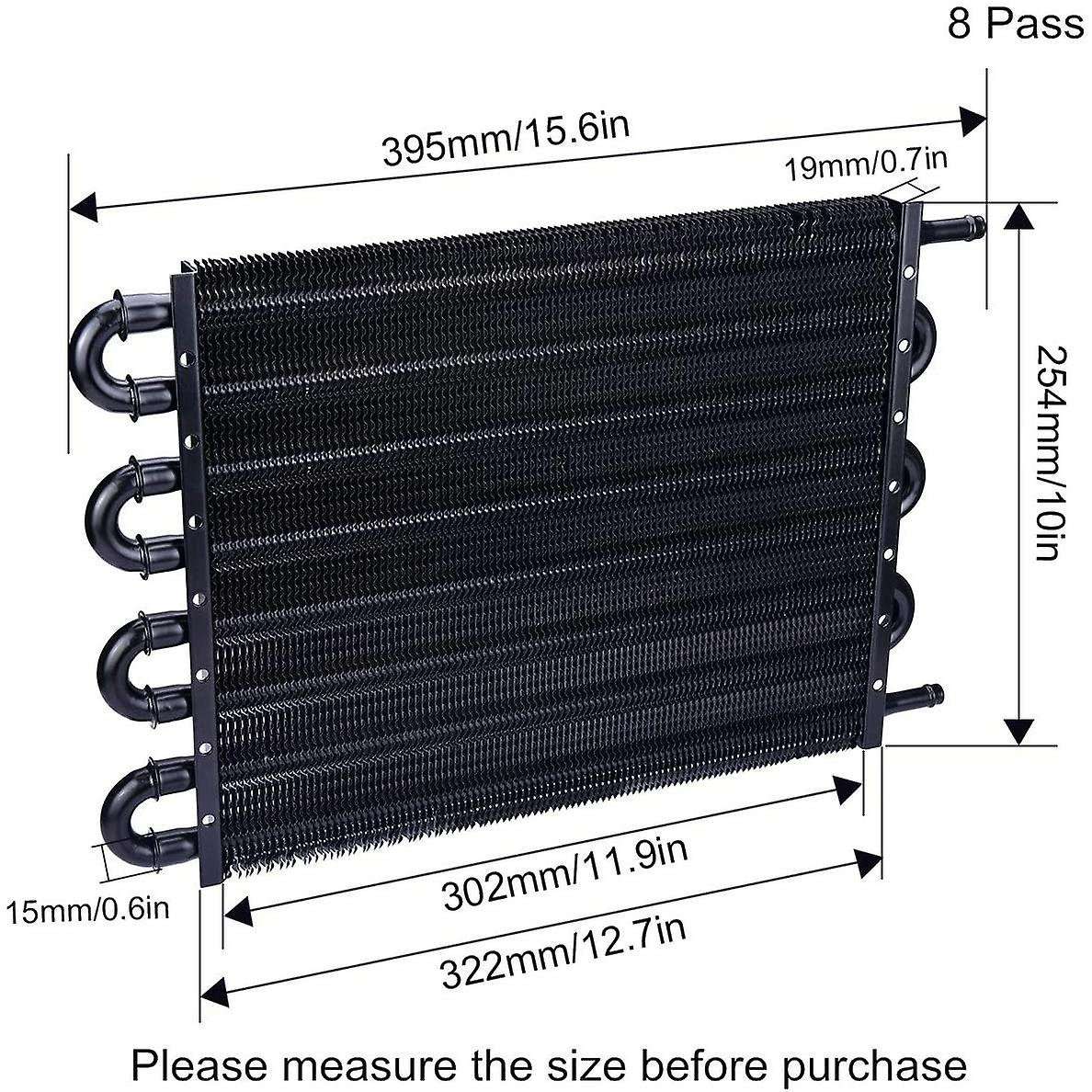 Condenser 8 Pass Tube and Fin Transmission Cooler 5/16inch Oil Cooler