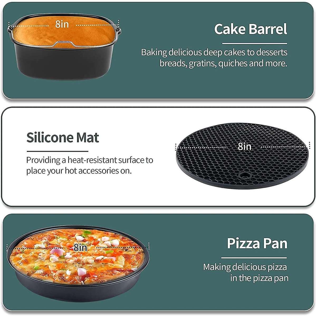 Air Fryer Accessories for Cosori Ninja Xl Air Fryer,fit 3.6-4.2-6.8qt