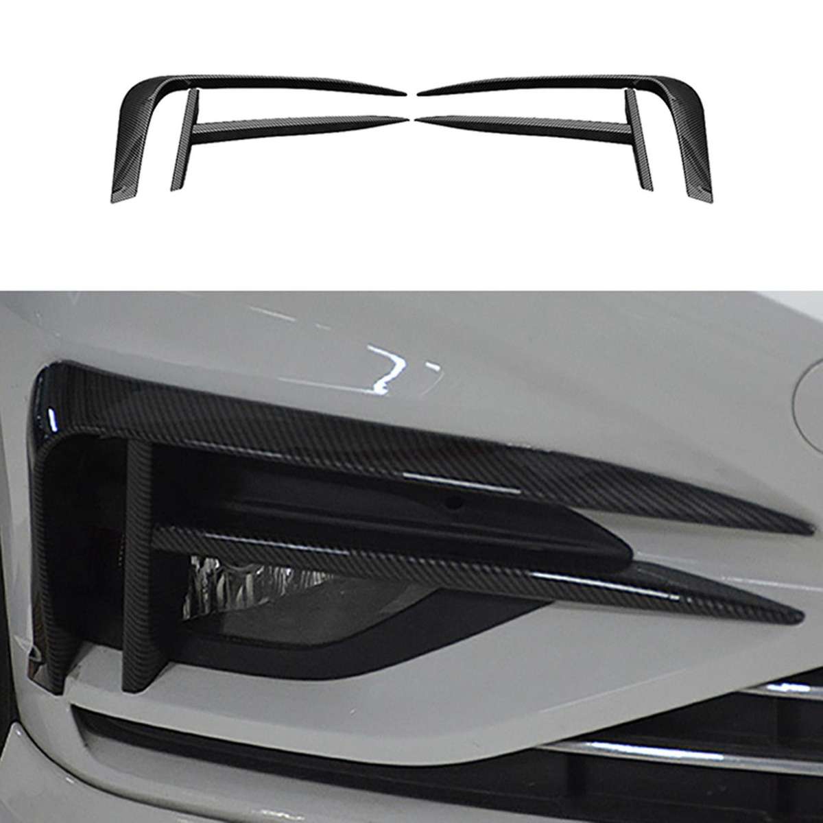 Carbon Fiber Fog Light Eyebrow Eyelid Cover for Jetta Mk7 2019-2021