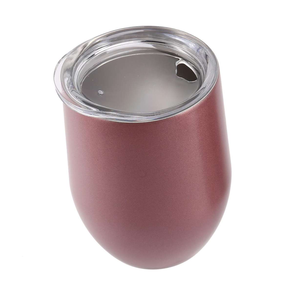 1 Set 6 Pcs 12 Oz Stainless Steel Vacuum Wine Glass Cup with Lids