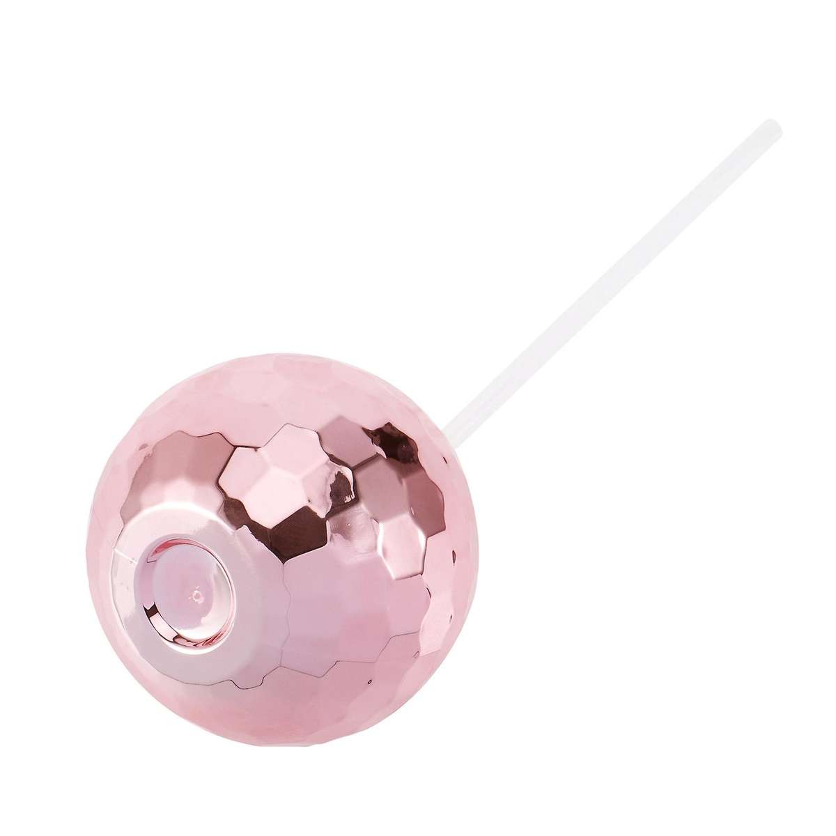 12x Disco Flash Ball Cocktail Cup Drinking Tea Bottle Rose Gold A