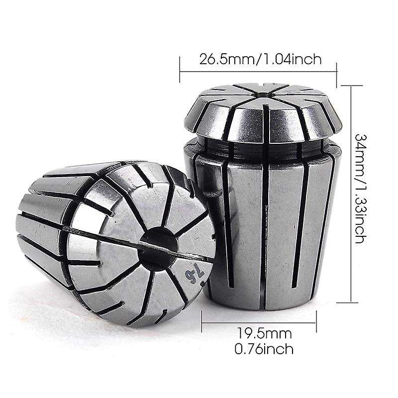 Er25 Collet Set Chuck with Mt2 Er25 M10 Motor Extension Rod