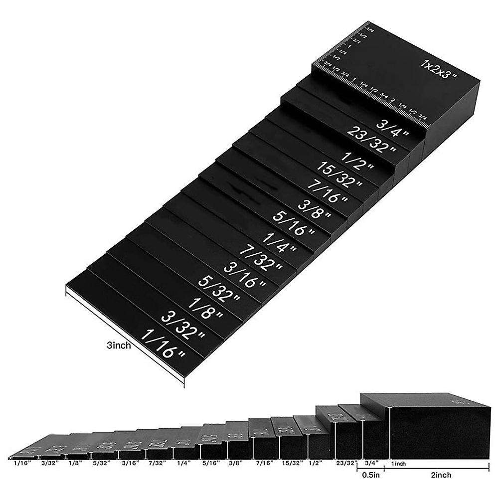 15pcs Precision Router Saw Table Setup Bars Depth Test Distance Set