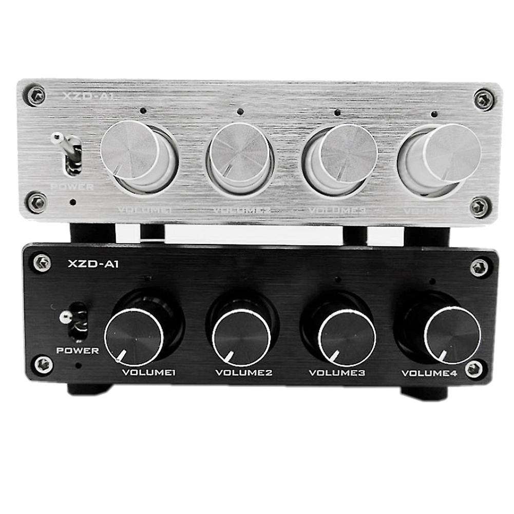 Hifi Lossless 1 Input 4 Output Rca Hub Audio Distributor (silver)