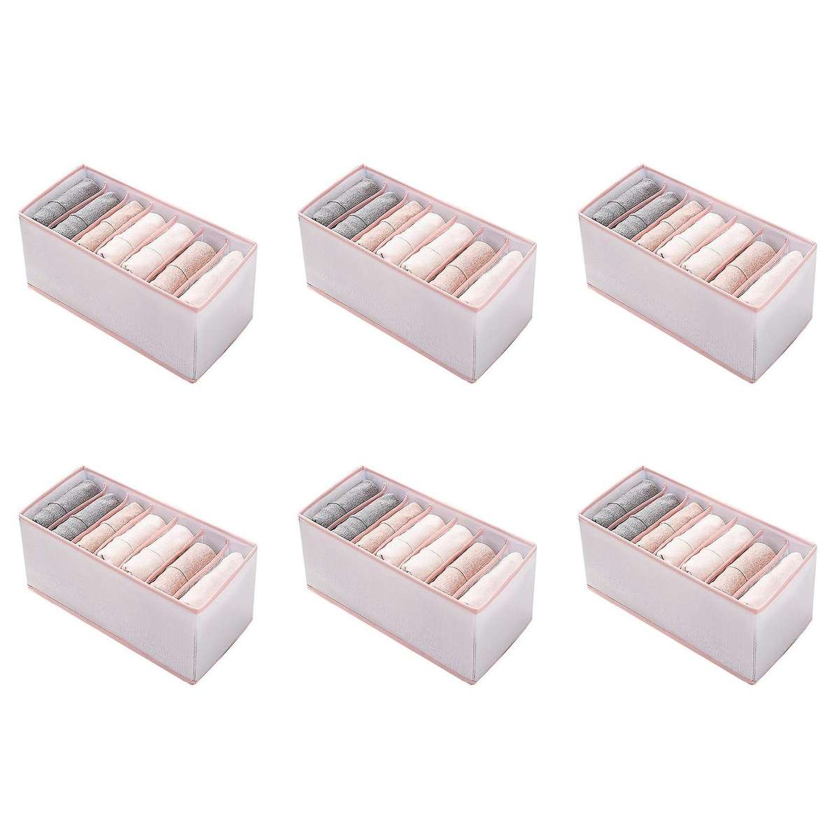 Pp Wardrobe Clothes Organizer Jeans Compartment Storage Box, Pink, S