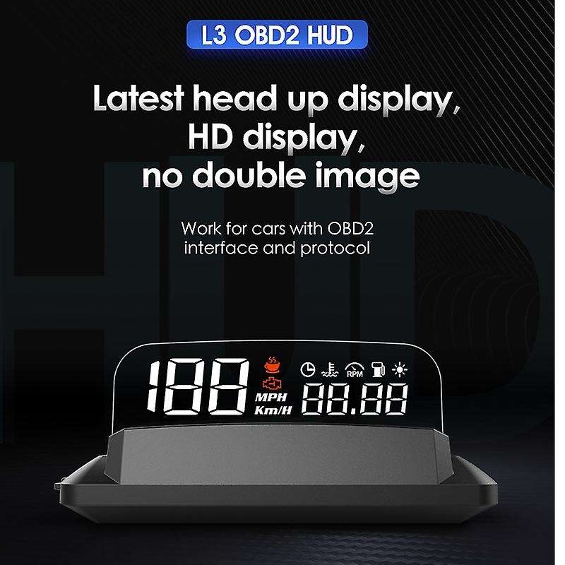 Car HUD Display, Head Up Display Screen Car HUD Head Up Display OBD2 Interface Plug & Play Vehicle S