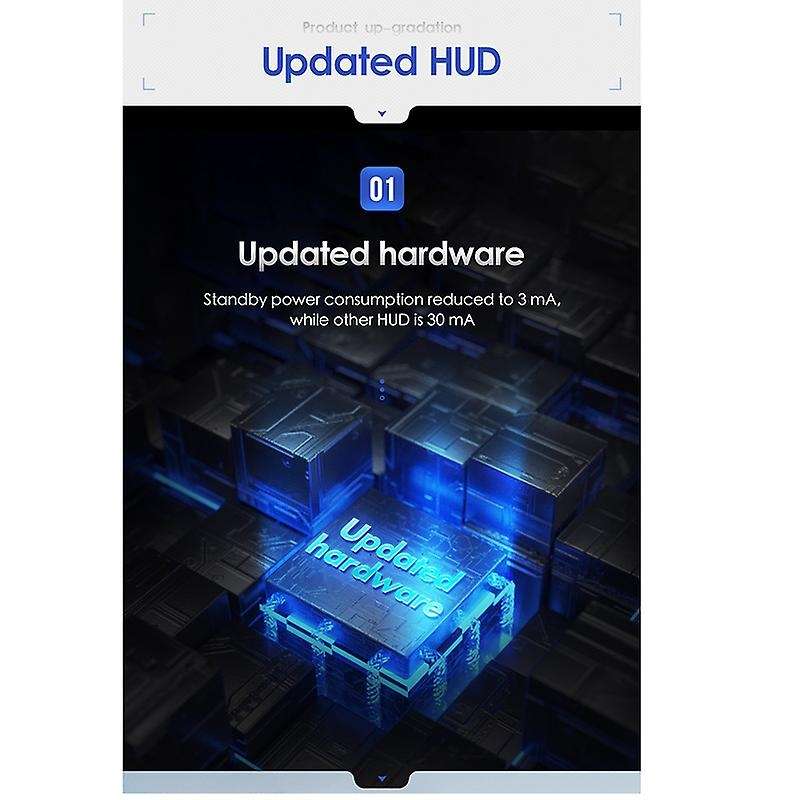 Car HUD Display, Head Up Display Screen Car HUD Head Up Display OBD2 Interface Plug & Play Vehicle S