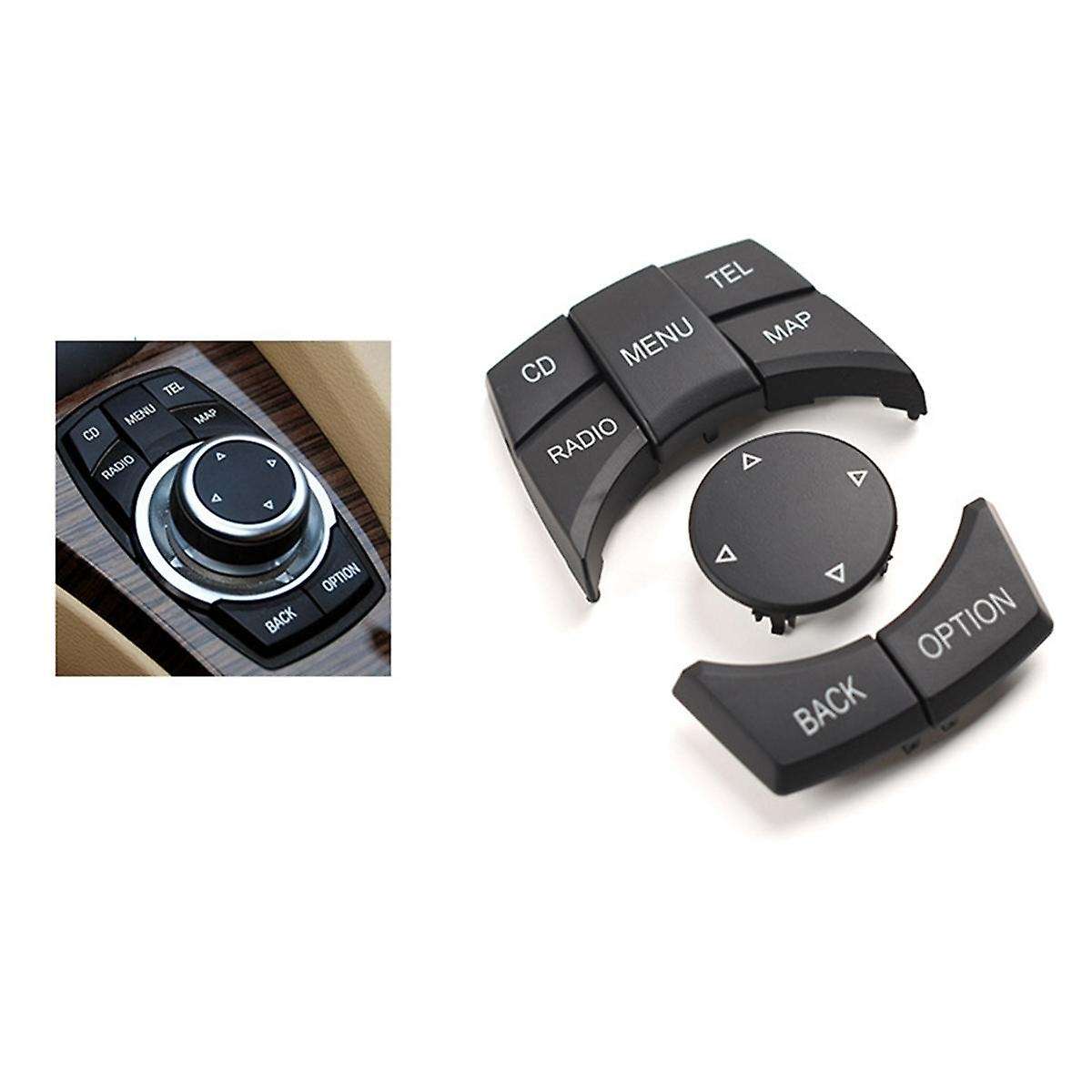 Car Interior Console IDrive Multimedia Control Button Replacement Cover for 1 2 3 4 5 6 7 Series X3