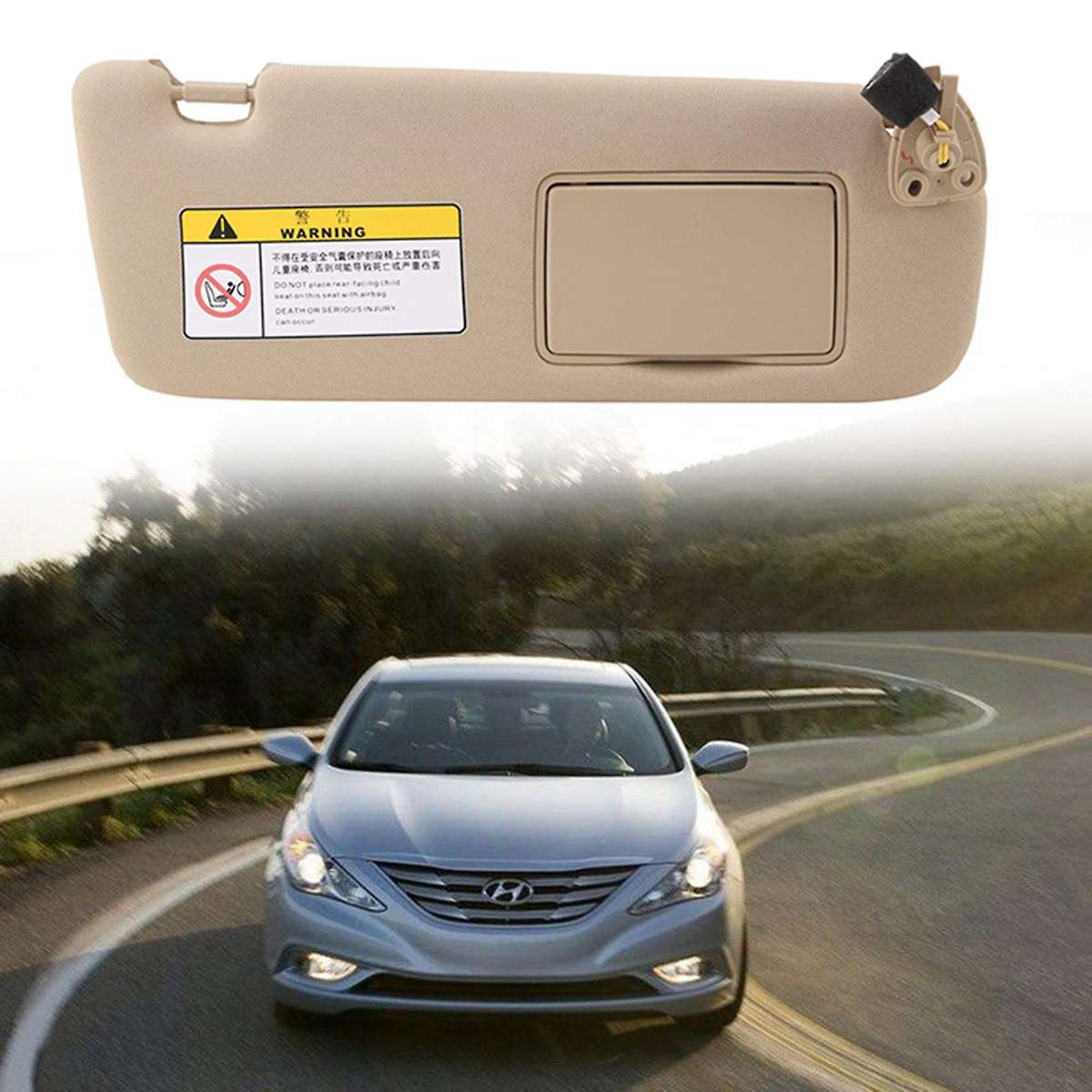 Car Interior Hand Sun Visor Shade RH Beige for I45 2006-2010 85201-0R300 85202-0R300