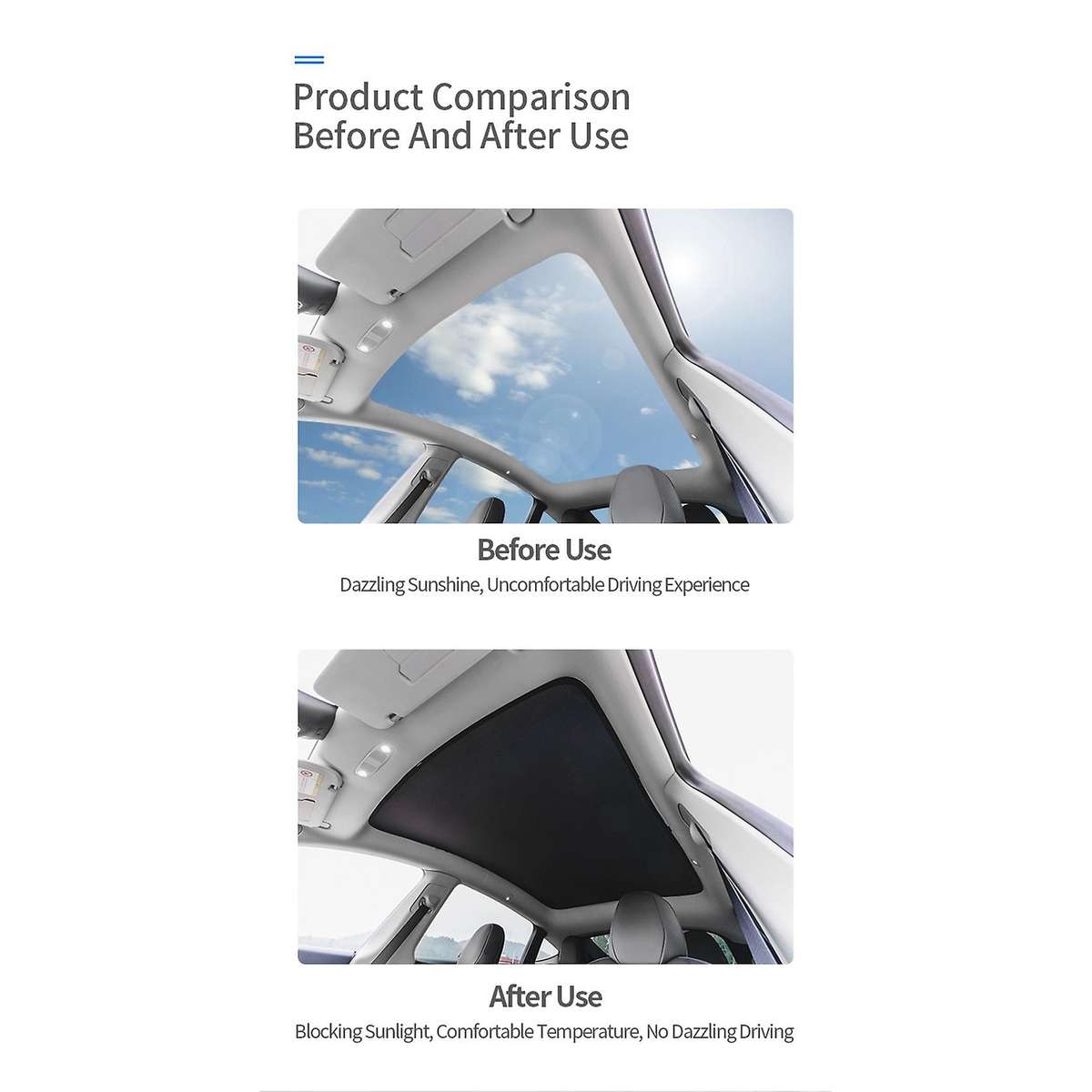 Car Interior Upgrade Sun Shades Glass Roof Sunshade Windshield Skylight Blind Shading Net for Model